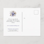 Hochzeit gleiche Liebe Neuer Plan Datum Lila Blüte Ankündigungspostkarte (Rückseite)