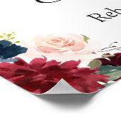 Hochzeit glücklich für immer nach Burgund Bloom Bl Poster (Ecke)