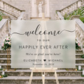 Hochzeit glücklich für immer nach Mattiert Acrylschild