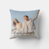 Hochzeit glücklich immer nach dem Foto Kissen (Rückseite)