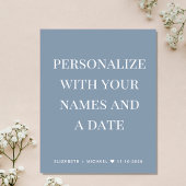 Hochzeit glücklich immer nach dem Party Dusty Blue