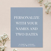 Hochzeit glücklich immer nach dem Party Dusty Blue