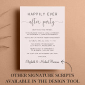 Hochzeit glücklich immer nach dem Party rosa Empfa Einladung