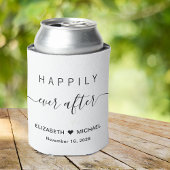 Hochzeit glücklich immer nach Weiß Dosenkühler