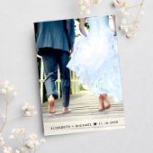 Hochzeit glücklich je nach Foto Creme Empfang Einladung