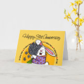 Hochzeit - glücklicher 31. Jahrestag Karte (Gelbe Blume)