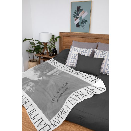 Hochzeit glücklicherweise immer nach einem Foto Mo Fleecedecke