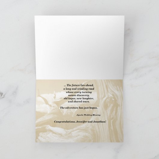 Hochzeit Glückwunsch Apache Sessing Mountain Karte (Innenseite)