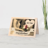 Hochzeit Glückwunsch Braut und Groom Sepia