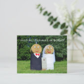 Hochzeit ....Glückwunsch Postkarte (Stehend Vorderseite)