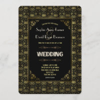 Hochzeit | Gold Black Roaring 20s Art Deco