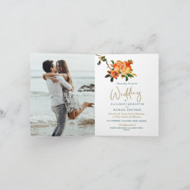 Hochzeit Gold Elegantes Foto Modernes botanisches Einladung