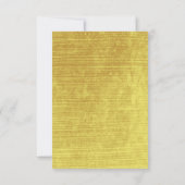 Hochzeit Gold Rings Elegantes Probe Dinner Einladung (Rückseite)