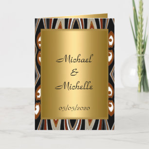 Hochzeit  Gold Tribal-Einladung Einladung
