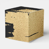 Hochzeit Gold und Schwarz Klassiker Geschenkschachtel (Rückseite)