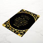 Hochzeit Golden Luxury Invitation Card Golden Foil Folieneinladung (Gedreht)