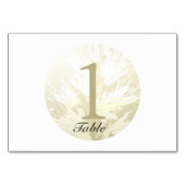 Hochzeit Goldene Blume Personalisierte Tafelkarte  Tischnummer (Rückseite)
