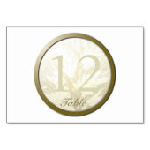 Hochzeit Goldene Blume Personalisierte Tafelkarte  Tischnummer (Rückseite)