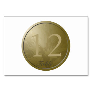 Hochzeit Goldene Blume Personalisierte Tafelkarte Tischnummer