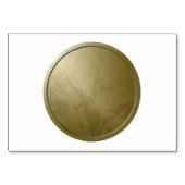 Hochzeit Goldene Blume Personalisierte Tafelkarte Tischnummer (Rückseite)