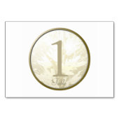 Hochzeit Goldene Blume Personalisierte Tischkarte  Tischnummer (Rückseite)