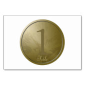 Hochzeit Goldene Blume Personalisierte Tischkarte Tischnummer (Rückseite)