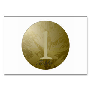 Hochzeit Goldene Blume Personalisierte Tischkarte Tischnummer