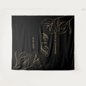 Hochzeit goldene Blüte im Hintergrund Wandteppich (Vorderseite (Horizontal))