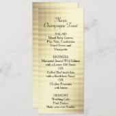 Hochzeit, Goldfolie, Menü nach Maß Menükarte (Vorne/Hinten)