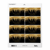 Hochzeit goldtropfende Glitzer schwarzer Hintergru (Vorne)