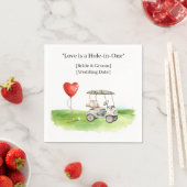 Hochzeit Golf Save the Date Eleganter Golfplatz Serviette (Beispiel)