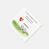 Hochzeit Golf Save the Date Eleganter Golfplatz Serviette (Ecke)