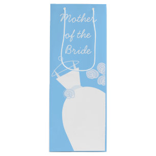 Hochzeit Gown Blue Mother of the Bride wine Geschenktüte Für Weinflaschen