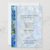 Hochzeit, Grooms Eltern Einladung blauen Hydrangea (Rückseite)