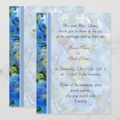 Hochzeit, Grooms Eltern Einladung blauen Hydrangea (Vorne/Hinten)