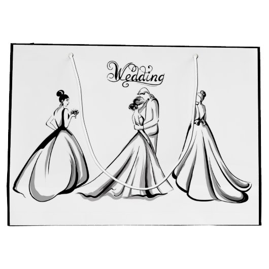 Hochzeit Große Geschenktüte (Rückseite)