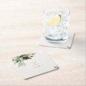 Hochzeit grüner Branchen Rechteckiger Pappuntersetzer (Vor Ort)