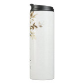 Hochzeit grüner Branchen Thermosbecher (Nach rechts gedreht)