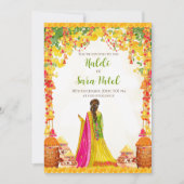 Hochzeit Haldi laden & Pithi einladen Haldi Zeremo Einladung (Vorderseite)