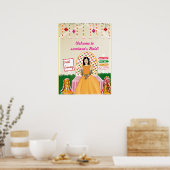 Hochzeit Haldi Poster (Küche)