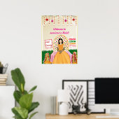 Hochzeit Haldi Poster (Heimbüro)