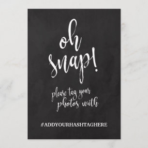 Hochzeit Hashtag Erschwingliches Schiefertafel-Sch Einladung