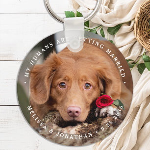 Hochzeit Haustier Personalisiertes Hunde-Foto Verl Schlüsselanhänger