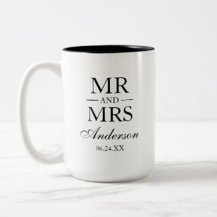Hochzeit Herr und Frau Large Zweifarbige Tasse