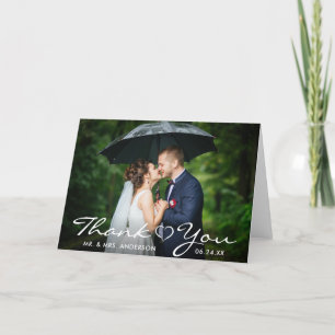 Hochzeit Herz Danke Braut Bräutigam Foto Falte