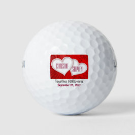 Hochzeit Herz zwei miteinander verbundene doppelte Golfball