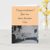 Hochzeit - Herzlichen Glückwunsch! Ihr beiden seid Karte (Gelbe Blume)