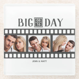 Hochzeit Hinzufügen von 3 Fotos Fun Film Untersetz Glasuntersetzer