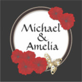 Hochzeit, Hochzeit, Briefe Aufkleber (Vorderseite)