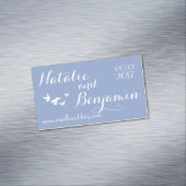Hochzeit | Hochzeitsseite und Datum Magnetische Visitenkarte (Beispiel)